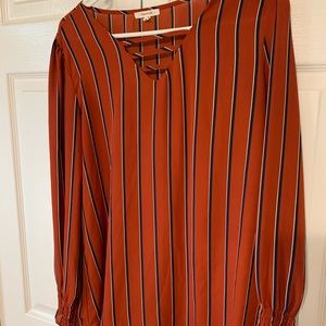 Rust color blouse